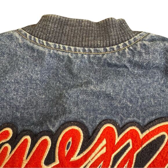VTG 80's-90's Rare Guess Denim Spell Out Jacket Size Kids XL 6 - 6X/7 flannel - Picture 9 of 16